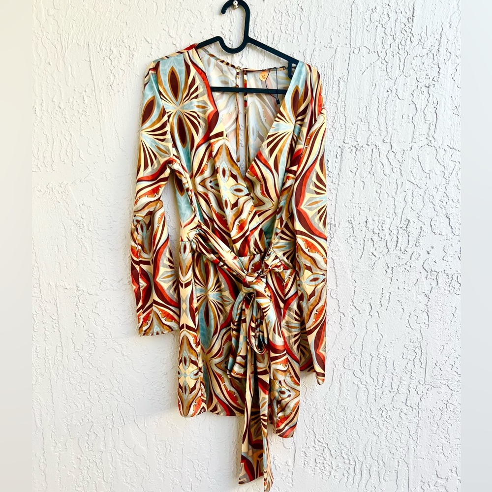 Zara faux wrap dress medium worn once and cleaned